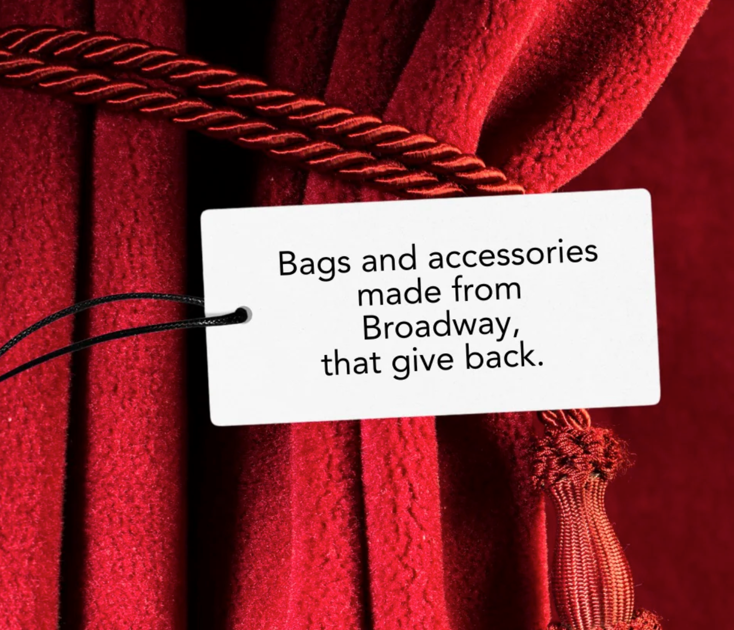 Bags and accessories made from Broadway scenery and costumes